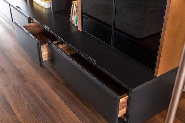 Wall unit tv Furniture Wall units Living room Display case Modern Wood Brown