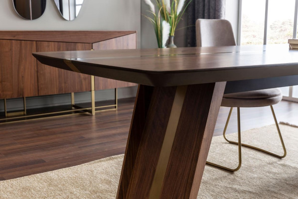 Dining table Dining set Dining room Chairs Sideboard Set Wood Brown Suite 9pcs