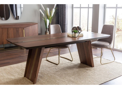 Dining corner Dining table Dining set Dining room Chairs Sideboard 7-piece Wood Brown