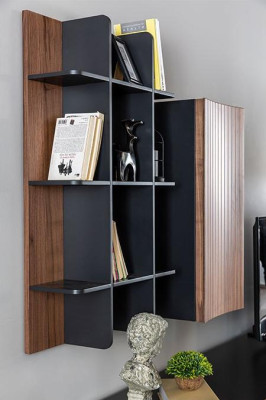 TV cabinet lowboard tv stand shelves sideboard wood modern brown living room