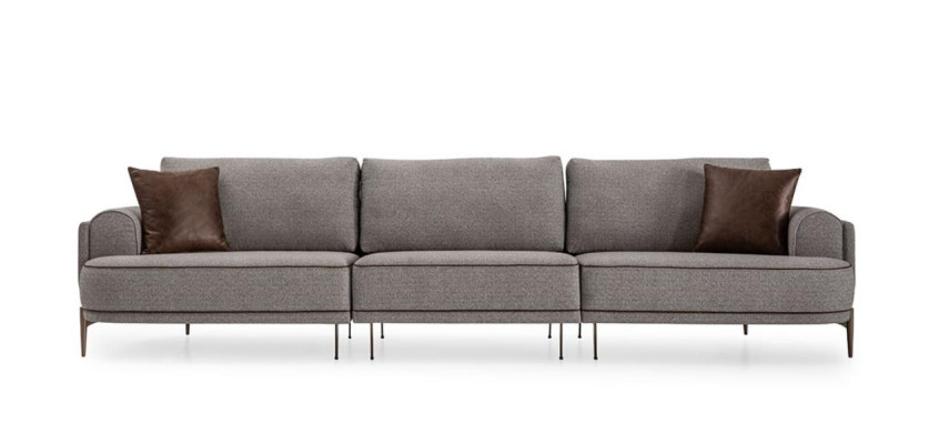 Three Seater Sofa 3 Seater Fabric Sofa Sofas Modern Gray Fabric Couch new