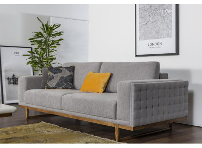 Three Seater Sofa 3 Seater Fabric Sofa Sofas Modern Gray Fabric Couch new