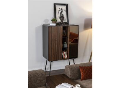 Retro Sideboard Bar Wardrobe Living room Cabinets Wood Wine Cabinet Brown