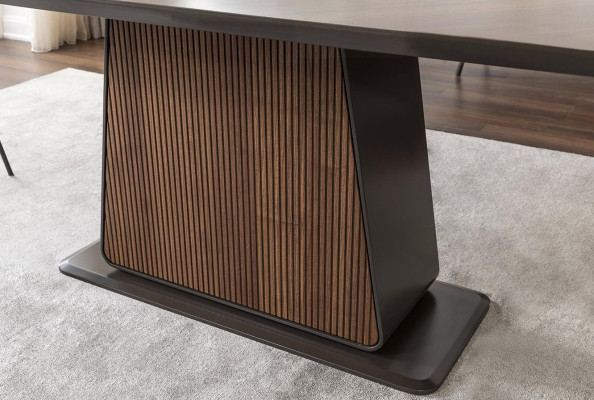 Dining table Dining room table Table Dining room Dining area Wood Modern Brown Tables
