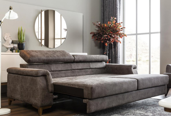 Sofa set 321 Seater Fabric Sofa Sofa Fabric Armchair Gray Bed function
