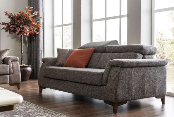 Sofa set 321 Seater Fabric Sofa Sofa Fabric Armchair Gray Bed function