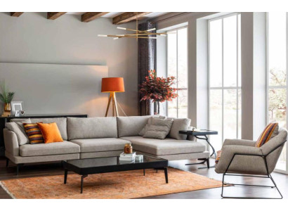 Fabric sofa Corner sofa L-shape Sofa Sofas Gray Fabric Living room Modern Corner