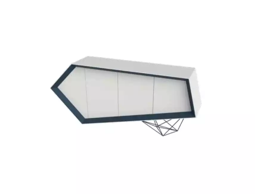 Study room office Corner desk Coffee table Sideboard Modern White