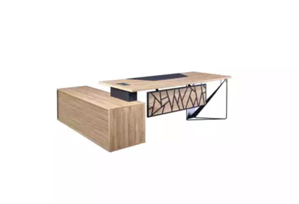 Corner desk Coffee table Filing cabinet Study room Modern Brown Wood