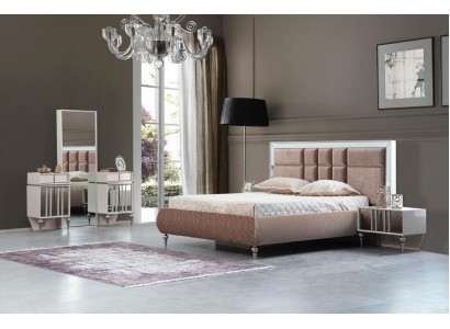 exclusive s Luxurious bedroom set with elegant brown chest of drawers