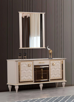 Elegant rest. Luxurious bedroom furniture in a modern style
