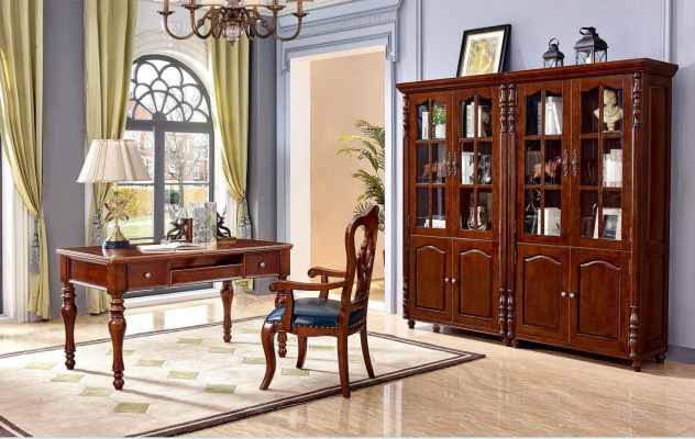 Office Set Desk Study room 4 pieces. Chair 2x Bookshelf Office Furnishings