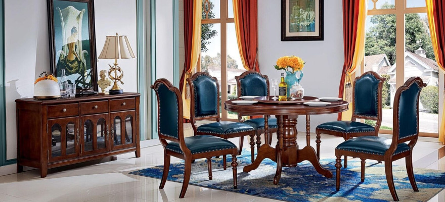 Complete Set Dining table 6 Chairs Chest of drawers Dining room Set Ess Group Wood Table new