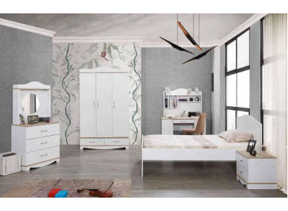 Complete Youth Room Childrens room Set Bed Wardrobe Chest of drawers 5-piece Furniture