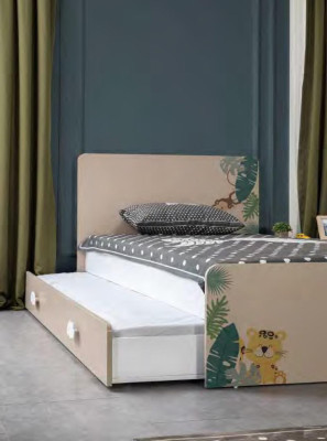 Bedroom Childrens room Set Bed Desk Wardrobe Wood Furniture 5pcs