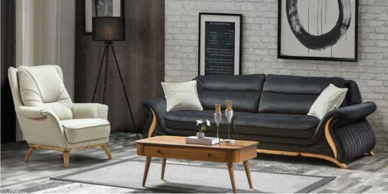 Armchair Upholstery Seater Design Couch Armchair Relax Imitation leather Lounge Living room