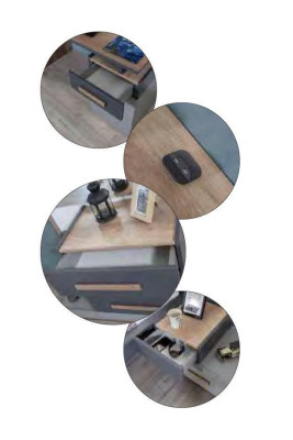 Youth Room Bed Wardrobe Chest of drawers Desk Wardrobe 5 piece set