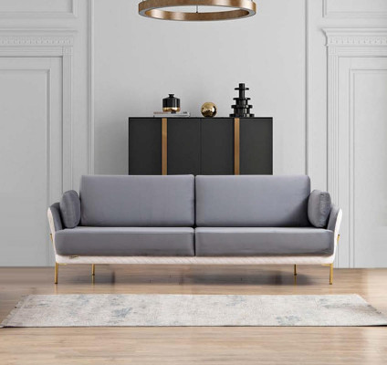 Sofa Luxury Furniture Living room Textile Velvet fabric Three Seater Design Modern