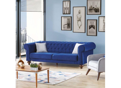 Luxury Sofa Three Seater 3 Seat Fabric Textile Style Couch Seat Couches Furniture
