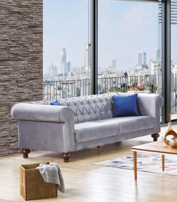 Luxury Three Seater Sofa 3 Seater Fabric Classic Modern Furniture Style Textile