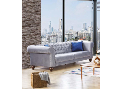 Luxury Three Seater Sofa 3 Seater Fabric Classic Modern Furniture Style Textile