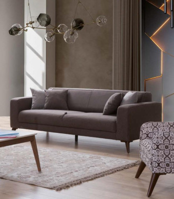 Three Seater Luxury Sofa 3 Seater Sofas Seat Fabric Design Couch Furniture Style Textile