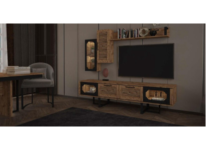 High quality, stylish, low loft style TV wardrobe from Wood