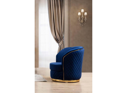 Luxury Furniture Design Armchair Blue he Design Throne Textile Living room Single seater new