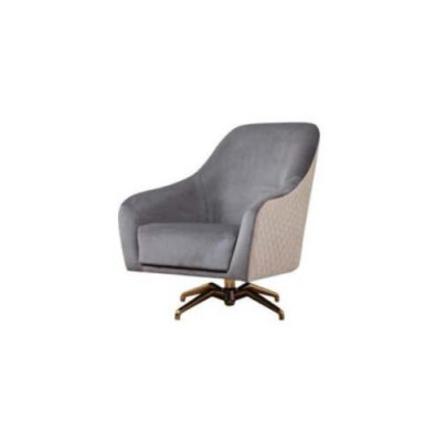 Design Armchair Upholstery Textile Modern Living room Luxury Wood Furniture Swivel Chair new