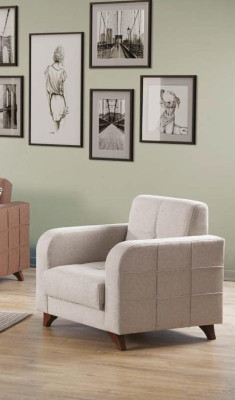 Designer Armchair 1 Seater White Fabric Textile Luxury Classic Furniture Single Seater new