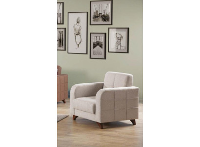 Designer Armchair 1 Seater White Fabric Textile Luxury Classic Furniture Single Seater new
