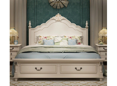 Luxury Bed Design Double Hotel Beds Royal Baroque Wood Furniture Real wood new