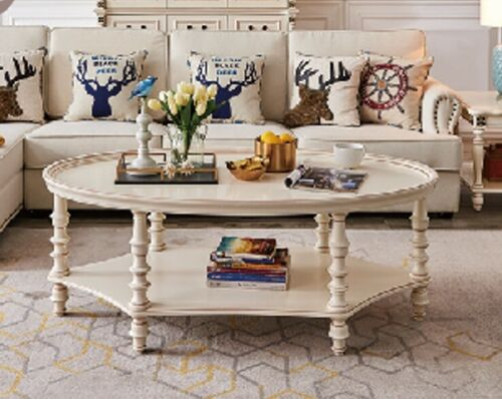 Oval Coffee table Living room Design Luxury Side table Wood Table