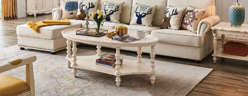 Oval Coffee table Living room Design Luxury Side table Wood Table