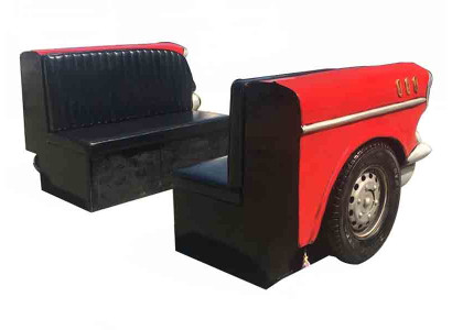 Double Car Sofa Diner Sofa Couch Auto Furniture USA Furnishings Decoration Model Leather