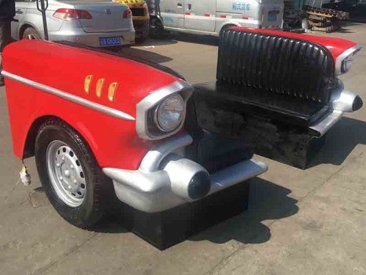 Double Car Sofa Diner Sofa Couch Auto Furniture USA Furnishings Decoration Model Leather