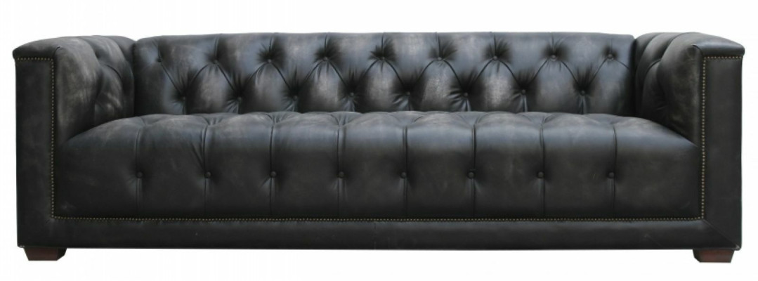 Chesterfield Vintage Black Shabby Leather Leather Sofa Couches Sofa Couch