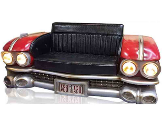Sofa Car Half Vehicle Ratro Cinema Couch Upholstery Suite Leather Sofa