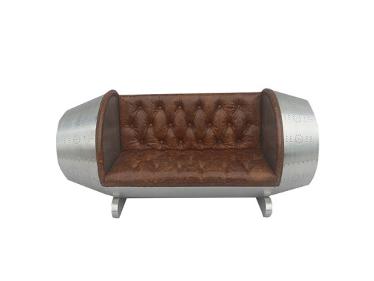 Aluminum Sofa Leather Sofa Furniture Airplane Nozzle Drive Luxury Furniture Jack Union new