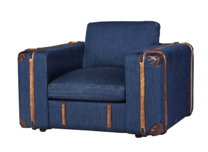 Design Armchair Suitcase Textile Couch Upholstery Single Seater Sofas Living room Furniture retro