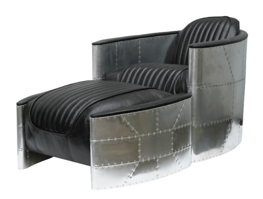 Armchair Stool Vintage Leather Luxury Genuine leather Retro Armchair Design Club Chair