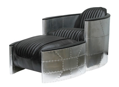 Armchair Stool Vintage Leather Luxury Genuine leather Retro Armchair Design Club Chair