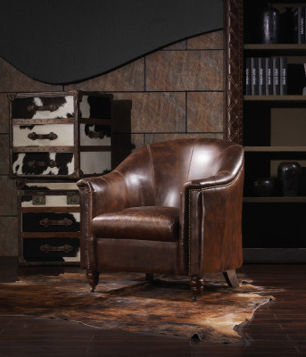 Club Chair Vintage Leather Leather Chair Armchair Design Chair Genuine Leather Retro Sofa