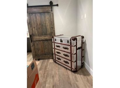 Chest of drawers Aluminum Vintage Suitcase Sideboard Aviator Aviator Designer Furniture