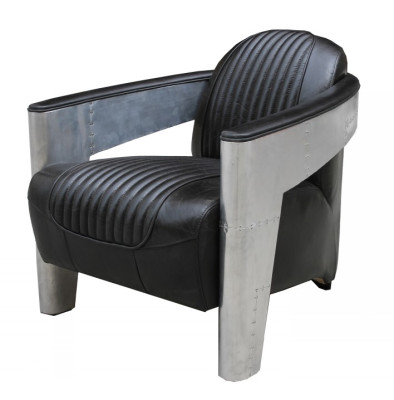 Genuine leather design vintage design chair armchair television aviator