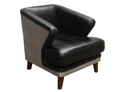 Club Chair Black Leather Leather Chair Vintage Armchair Furniture Relax