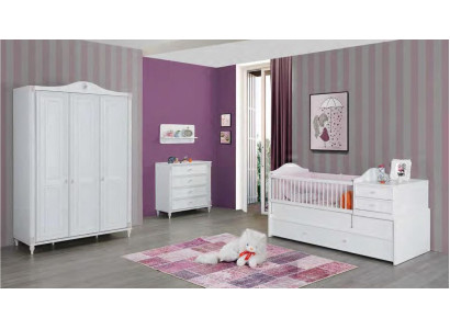 Childrens room 3-piece set Bedroom Wardrobe Chest of drawers Youth room Furniture