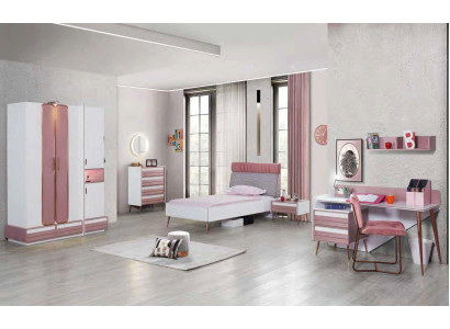 Complete Youth Room Childrens room Set Table Bed Wardrobe Chest of drawers 5pcs
