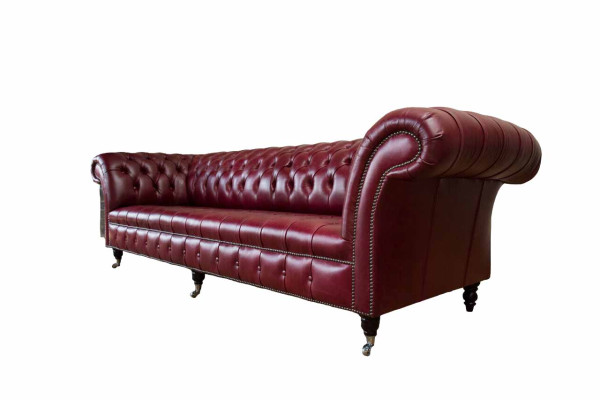 Modern Design Sofa 4 Seater Couch Luxury Classic Leather Chesterfield Sofas