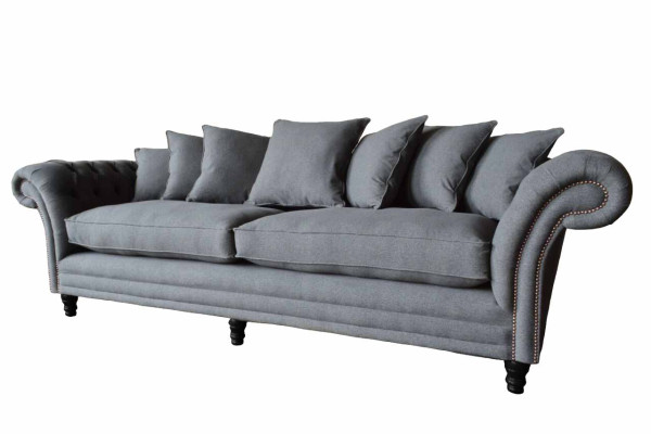 Chesterfield Couch Upholstery Sofas Classic Sofa 4 Seater Couches Gray
